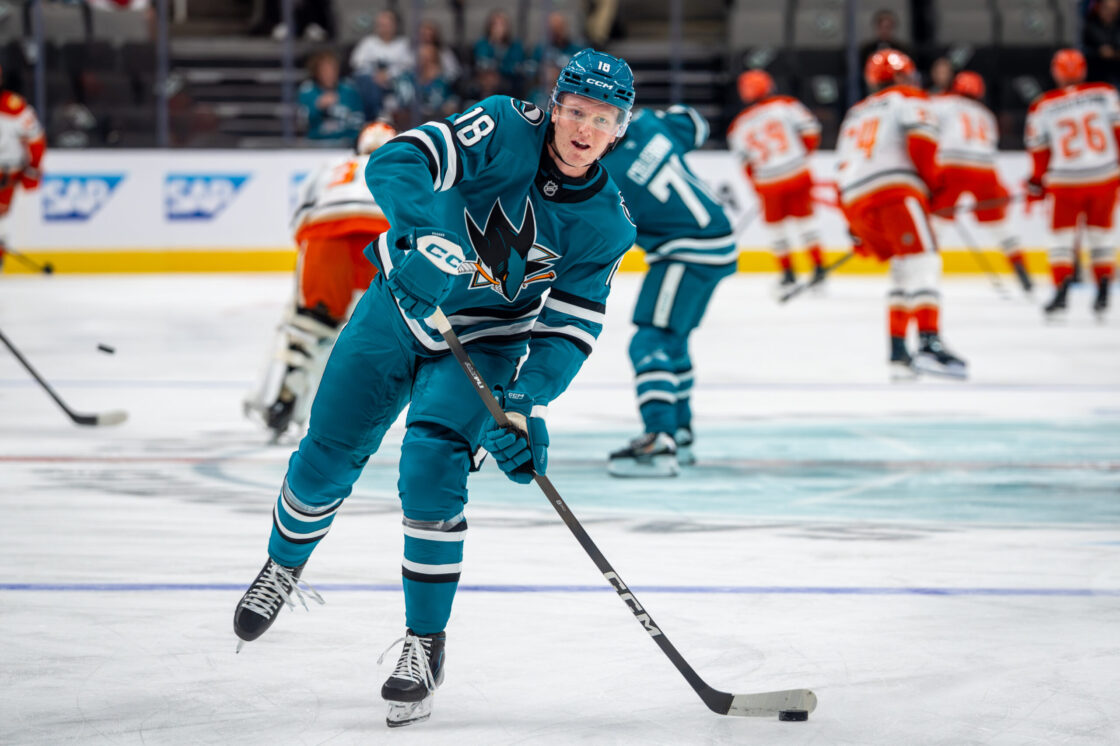 San Jose Sharks forward Filip Bystedt