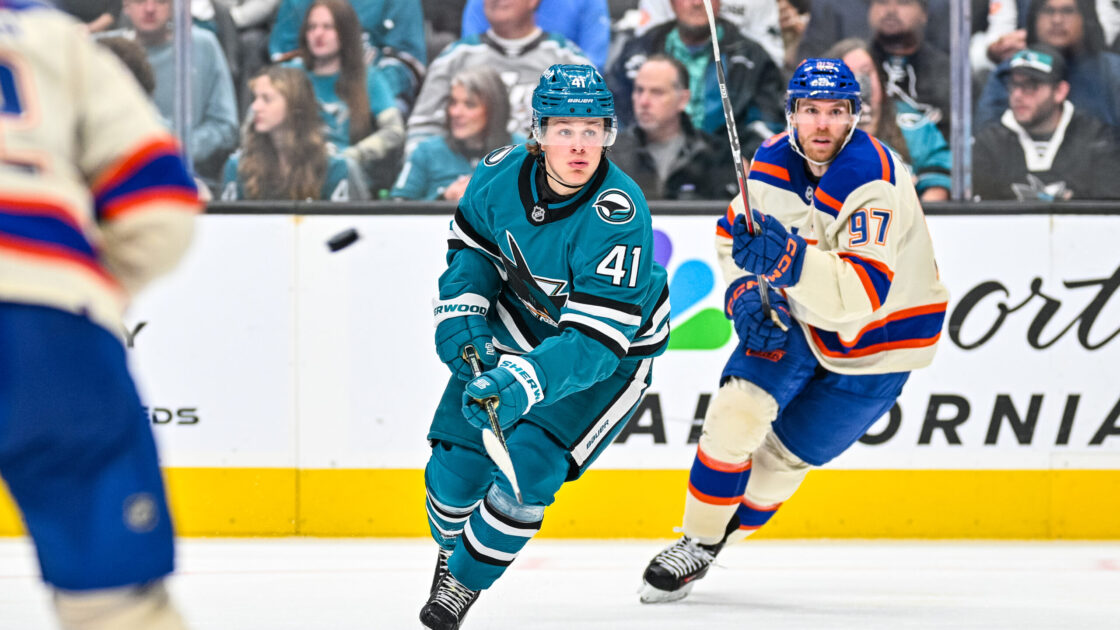 San Jose Sharks forward Ivar Stenberg