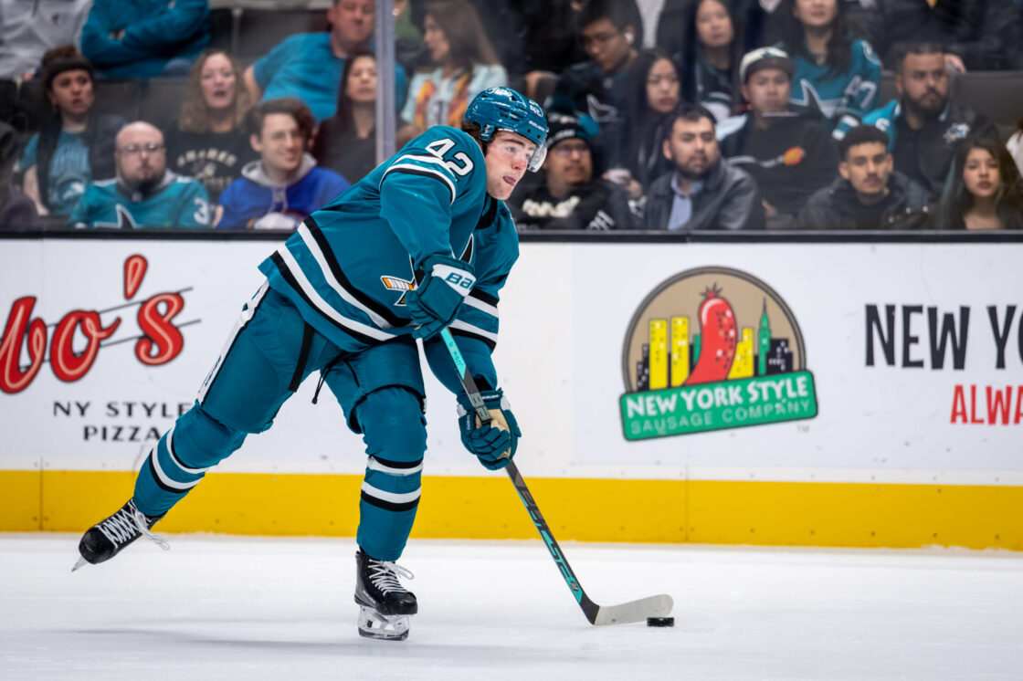 San Jose Sharks defenseman Luca Cagnoni