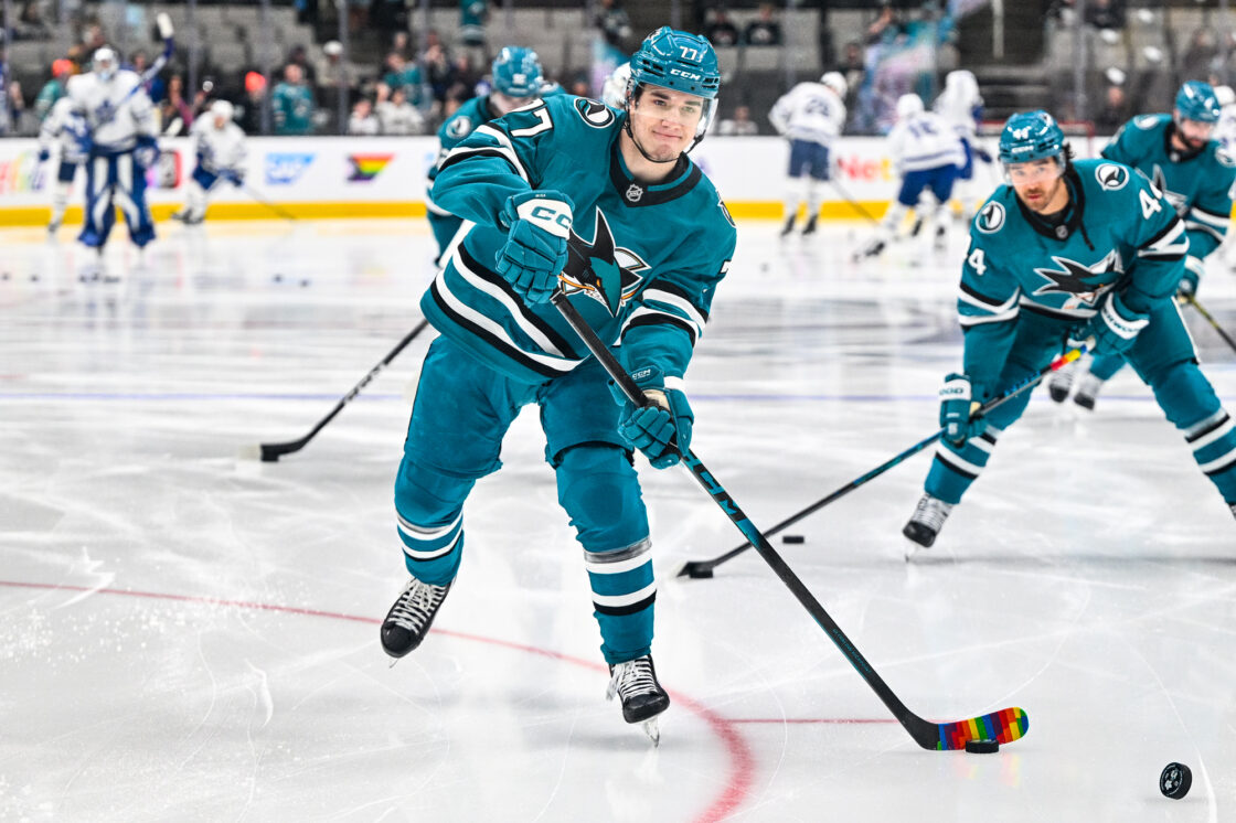 San Jose Sharks forward Michael Misa