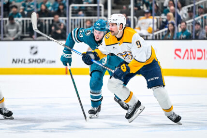 San Jose Sharks against the Nashville Predators