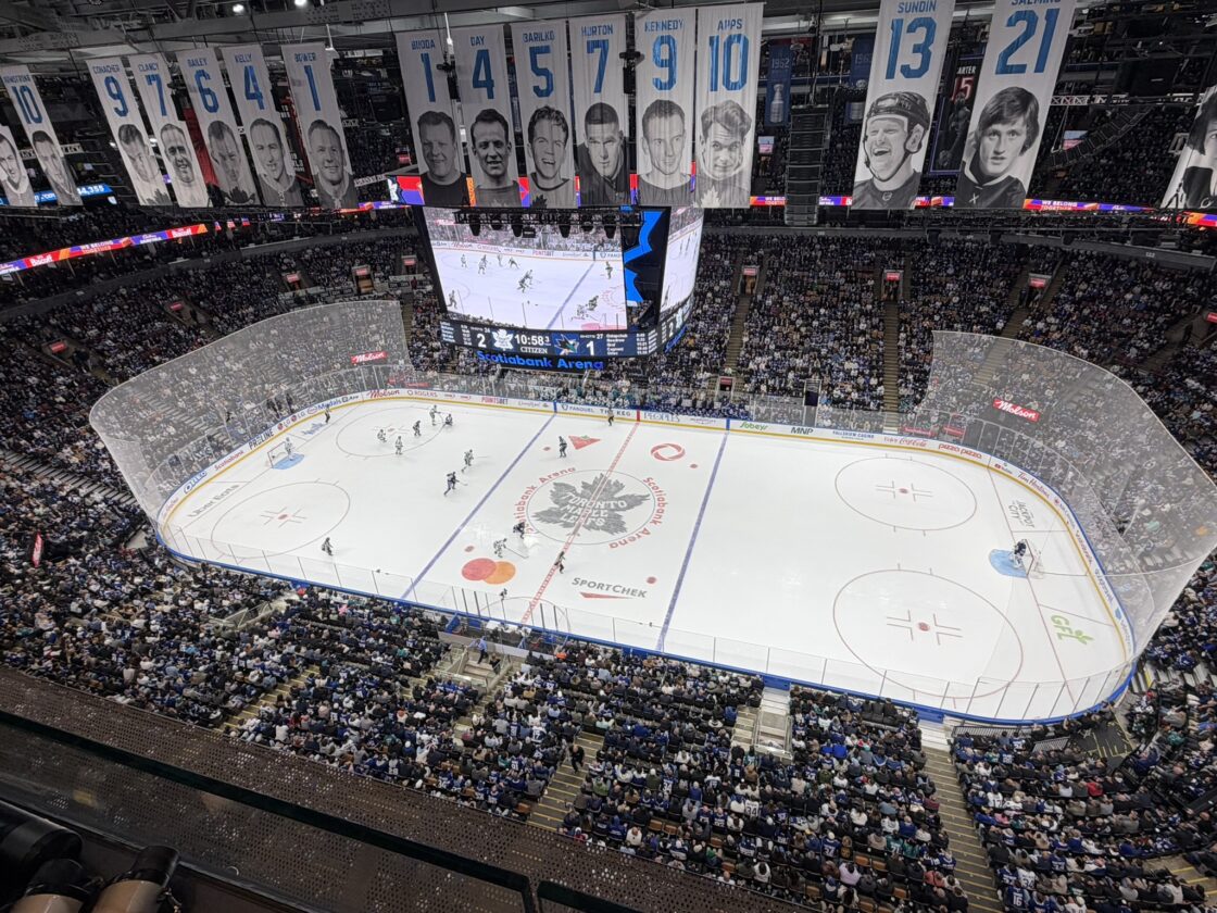 San Jose Sharks take on the Toronto Maple Leafs