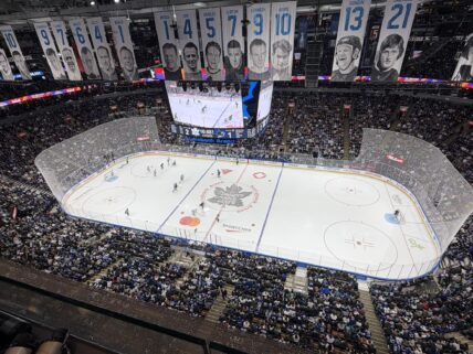 San Jose Sharks take on the Toronto Maple Leafs