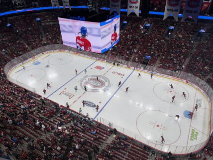 San Jose Sharks take on the Montreal Canadiens at the Bell Centre